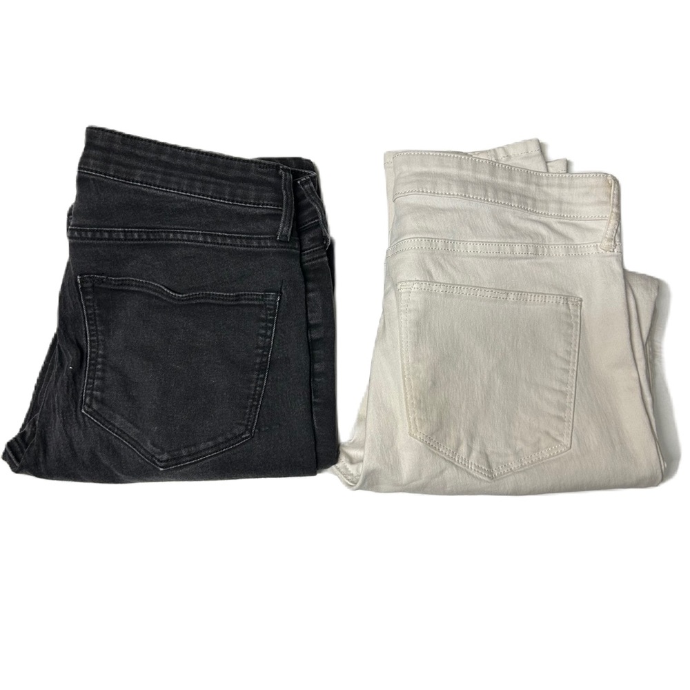 H&M & Denim • 2️⃣ Pack Women’s Skinny Stretch Ankle Jeans Black/White • Size 30